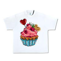 White valentines day cupcake Urban Heavy Tee - AdoDesignShop