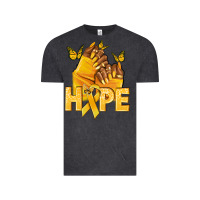 Vintage Black hope yellowribbonchildhood cancer nails Vintage Tee - NancyCooperArtShop