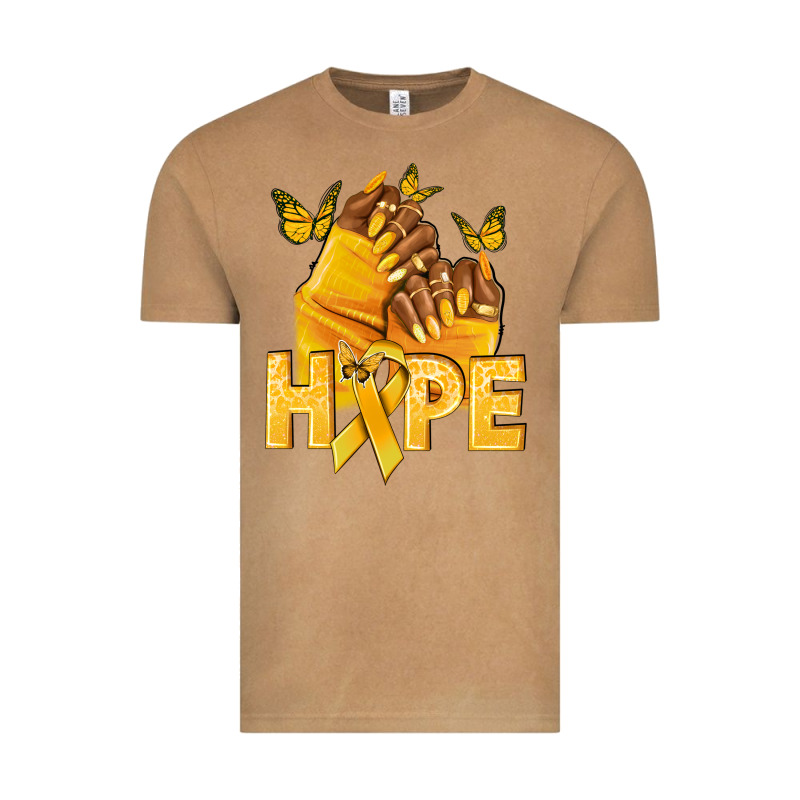 Hope Yellowribbonchildhood Cancer Nails Vintage Tee by NancyCooperArtShop | Teevron