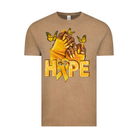 Vintage Coffee hope yellowribbonchildhood cancer nails Vintage Tee - NancyCooperArtShop