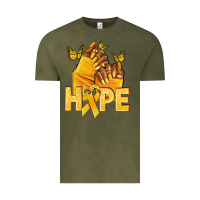 Vintage Olive hope yellowribbonchildhood cancer nails Vintage Tee - NancyCooperArtShop
