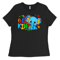 Black be kind autism elephant Ladies Tee - Zillion Design Studio