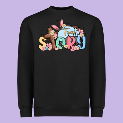 True Story Easter Heavyweight Sweatshirt Designed By Maliassmallbusiness