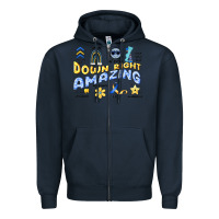 Navy down right amazing Zipper Hoodie - Artiststas