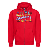 Red down right amazing Zipper Hoodie - Artiststas