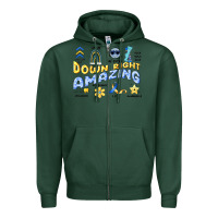 Sports Green down right amazing Zipper Hoodie - Artiststas