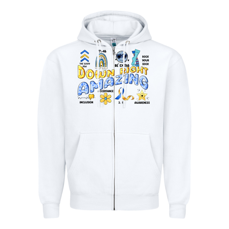 Down Right Amazing Zipper Hoodie by Artiststas | Teevron