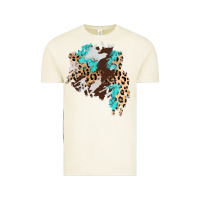 Vintage Arctic cowhide leopard turquoise patch Vintage Tee - AdoDesignShop