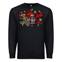 Black Christmas Joy skeleton Premium Sweatshirt - NancyCooperArtShop
