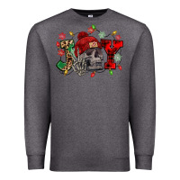 Charcoal Heather Christmas Joy skeleton Premium Sweatshirt - NancyCooperArtShop