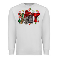 Dove Grey Christmas Joy skeleton Premium Sweatshirt - NancyCooperArtShop