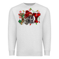 Oatmeal Heather Christmas Joy skeleton Premium Sweatshirt - NancyCooperArtShop