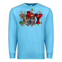 Ocean Blue Christmas Joy skeleton Premium Sweatshirt - NancyCooperArtShop