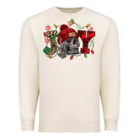 Sandshell Christmas Joy skeleton Premium Sweatshirt - NancyCooperArtShop