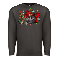 Smoke Christmas Joy skeleton Premium Sweatshirt - NancyCooperArtShop