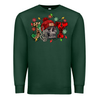 Sports Green Christmas Joy skeleton Premium Sweatshirt - NancyCooperArtShop