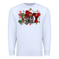 White Christmas Joy skeleton Premium Sweatshirt - NancyCooperArtShop