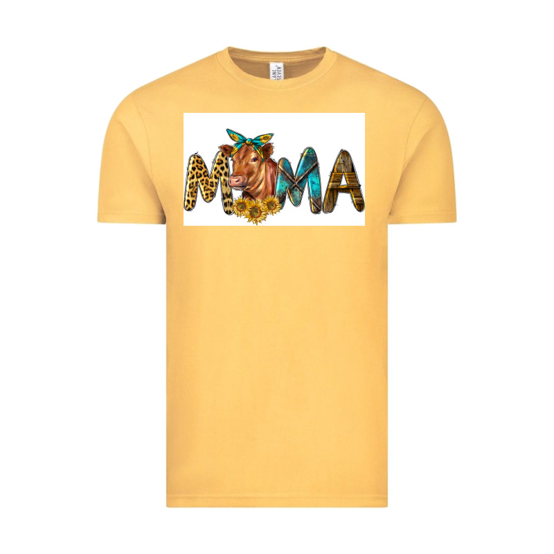 Western Cow Red Angus Mama Vintage Tee by LillyAllenDesigns | Teevron
