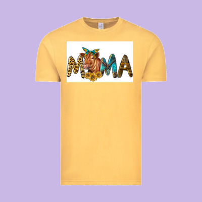 Western Cow Red Angus Mama Vintage Tee Designed By Lillyallendesigns