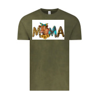Vintage Olive Western Cow Red Angus Mama Vintage Tee - LillyAllenDesigns
