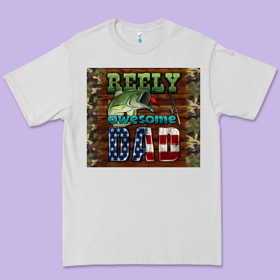 Reely Awesome Dad Premium Tee Designed By Hra Design Shop