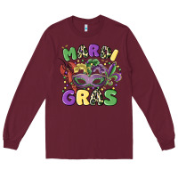 Burgundy mardi gras Long Sleeve Tee - MaliasSmallBusiness