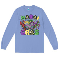 Colony Blue mardi gras Long Sleeve Tee - MaliasSmallBusiness