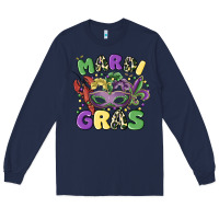 Navy mardi gras Long Sleeve Tee - MaliasSmallBusiness