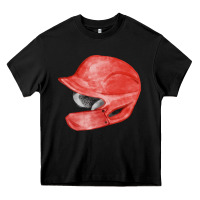 Black red baseball batting helmet fa element Heavy Core Tee - FaDigitalArtStudio