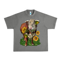 Tornado hereford bull with sunflowers Urban Heavy Tee - LillyAllenDesigns