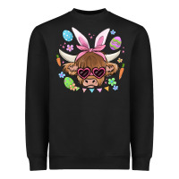 Black easter cow Heavyweight Sweatshirt - MaliasSmallBusiness