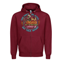 Burgundy some things are better left unsaid Zipper Hoodie - Artiststas