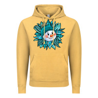 Vintage Mustard cute snowman winter sunflower Vintage Hoodie - Jasminsmagicworld