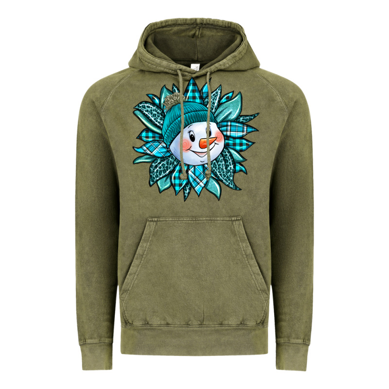 Cute Snowman Winter Sunflower Vintage Hoodie by Jasminsmagicworld | Teevron