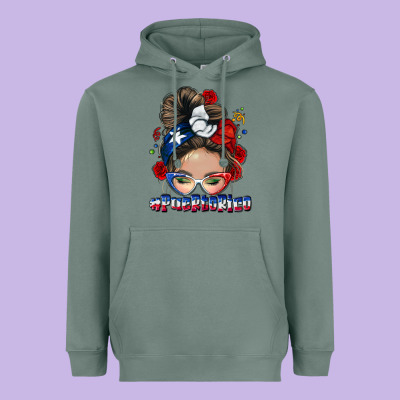 Puerto Rico Messy Bun Heavyweight Hoodie Designed By Nancycooperartshop