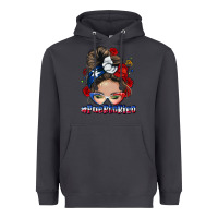 Smoke Puerto Rico messy bun Heavyweight Hoodie - NancyCooperArtShop
