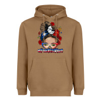 Toasted Coconut Puerto Rico messy bun Heavyweight Hoodie - NancyCooperArtShop