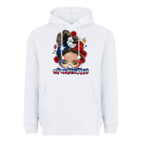 White Puerto Rico messy bun Heavyweight Hoodie - NancyCooperArtShop
