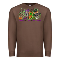 Chestnut Peace love Halloween Premium Sweatshirt - NancyCooperArtShop