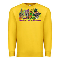 Lemon Peace love Halloween Premium Sweatshirt - NancyCooperArtShop