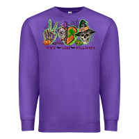 Purple Peace love Halloween Premium Sweatshirt - NancyCooperArtShop