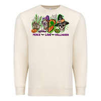 Sandshell Peace love Halloween Premium Sweatshirt - NancyCooperArtShop