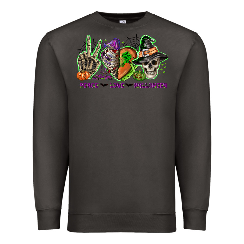 Peace Love Halloween Premium Sweatshirt by NancyCooperArtShop | Teevron
