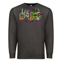 Smoke Peace love Halloween Premium Sweatshirt - NancyCooperArtShop