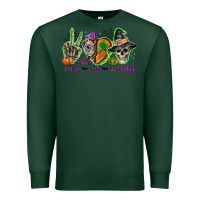 Sports Green Peace love Halloween Premium Sweatshirt - NancyCooperArtShop