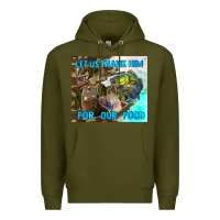 Army Green let us thank hım for our food Premium Hoodie - TumblerDesignByShophia