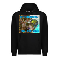 Black let us thank hım for our food Premium Hoodie - TumblerDesignByShophia