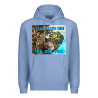 Colony Blue let us thank hım for our food Premium Hoodie - TumblerDesignByShophia
