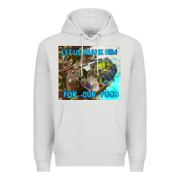 Dove Grey let us thank hım for our food Premium Hoodie - TumblerDesignByShophia