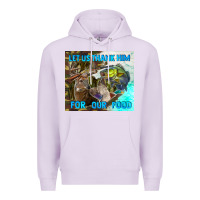 Lilac let us thank hım for our food Premium Hoodie - TumblerDesignByShophia